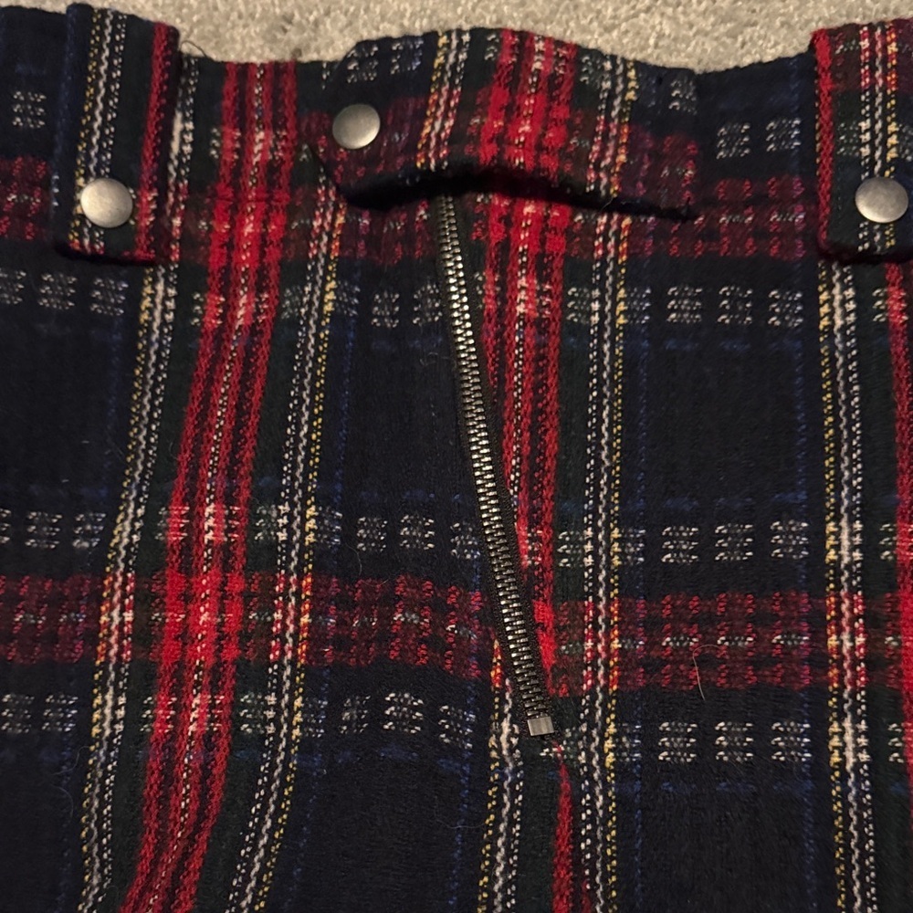 Free people Plaid Red, Black and Blue Women’s Skort - Picture 4 of 6